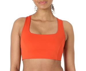 Amazon Essentials Soutien-Gorge de Sport Active FormFlex Ultra Doux, Dos Nageur et Encolure Carrée, Soutien Léger Femme, Rouge Vif, XL