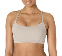 Amazon Essentials Soutien-Gorge de Sport et de Yoga Active FormFlex Ultra Doux, Bretelles Fines en Y dans le Dos, Soutien Léger Femme, Taupe, L
