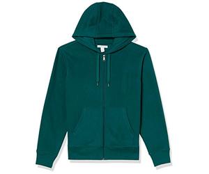 Amazon Essentials Sweat à Capuche en Polaire avec Fermeture Éclair intégrale (Grandes Tailles Disponibles) Homme, Vert Forêt, S