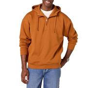 Amazon Essentials Sweat à Capuche surdimensionné avec Fermeture éclair 1/4 pour Homme, Caramel, Taille XL