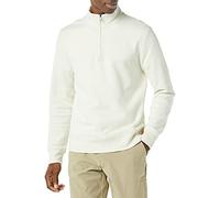 Amazon Essentials Sweat Polaire à Manches Longues avec Un Quart de Fermeture Éclair Homme, Blanc Cassé, M