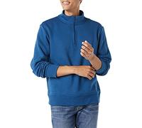 Amazon Essentials Sweat Polaire à Manches Longues avec Un Quart de Fermeture Éclair Homme, Bleu Sarcelle, M