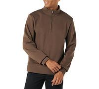 Amazon Essentials Sweat Polaire à Manches Longues avec Un Quart de Fermeture Éclair Homme, Brun Moyen, L