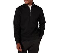 Amazon Essentials Sweat Polaire à Manches Longues avec Un Quart de Fermeture Éclair Homme, Noir, XL