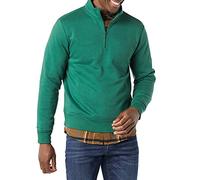 Amazon Essentials Sweat Polaire à Manches Longues avec Un Quart de Fermeture Éclair Homme, Vert, L