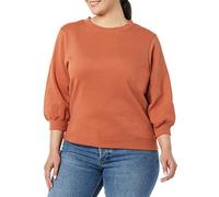 Amazon Essentials Sweat-Shirt à Col Rond en Polaire et Tissu Éponge avec Détails sur Les Manches Femme, Caramel, L