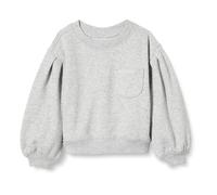 Amazon Essentials Sweat-shirt à manches froncées avec poche Fille, Gris Clair Chiné, 5 ans