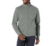 Amazon Essentials Sweat-shirt en Polaire Zippé à Col Montant, Épaisseur Moyenne, Coupe Classique Homme, Gris Medio Mezcla, S