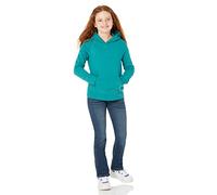 Amazon Essentials Sweatshirt à Capuche à Enfiler Fille, Bleu Sarcelle, 10 Ans