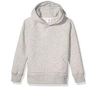 Amazon Essentials Sweatshirt à Capuche à Enfiler Fille, Gris Clair Chiné, 10 Ans