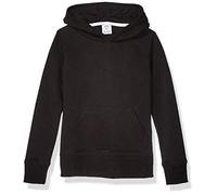 Amazon Essentials Sweatshirt à Capuche à Enfiler Fille, Noir, 2 Ans