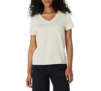 Amazon Essentials T-shirt à Col en V et Manches Courtes 100 % Coton, Coupe Classique Femme, Sable Chiné, XS