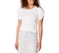 Amazon Essentials T-shirt à Col Rond et Manches Bouffantes, Coupe Classique Femme, Blanc, M