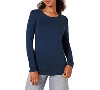 Amazon Essentials T-Shirt à Manches Longues, Col Rond, Coupe Classique (Disponible en Grande Taille) Femme, Bleu Marine, S