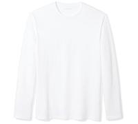 Amazon Essentials T-Shirt à Manches Longues Coupe Ajustée Homme, Blanc, S
