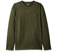Amazon Essentials T-Shirt à Manches Longues Coupe Régulière Homme, Vert Olive Chiné, XS