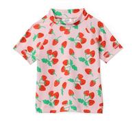 Amazon Essentials T-shirt de Bain à Manches Courtes Fille, Rose Rouge Tomate Fraises, 11-12 ans
