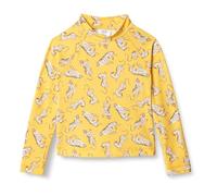 Amazon Essentials T-shirt de Bain à Manches Longues Fille, Jaune Doré Beige Léopard, 2 ans