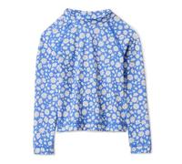 Amazon Essentials T-shirt de Bain à Manches Longues Fille, Motif Floral Bleu, 2 ans