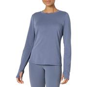 Amazon Essentials T-shirt Léger d’Entraînement, de Yoga et de Gym à Manches Longues et Col Rond en Coton Doux Adapté aux Activités Physiques, Coupe Classique Femme