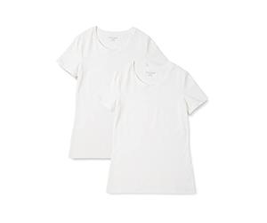 Amazon Essentials T-Shirt Ras-Du-Cou à Manches Courtes, Coupe Standard Femme, Packs Multiples
