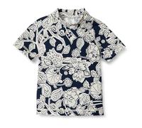 Amazon Essentials T-Shirt Rashguard à Manches Courtes Garçon, Bleu Marine Folk Floral, 8 Ans