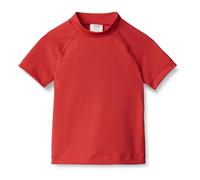 Amazon Essentials T-Shirt Rashguard à Manches Courtes Garçon, Rouge Coquelicot Vif, 9 Ans
