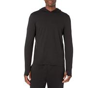 Amazon Essentials T-shirt Stretch à Capuche à Manches Longues Active Quick Dry Homme, Noir, XL