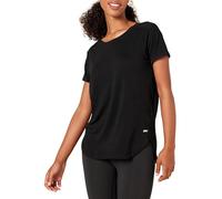 Amazon Essentials T-shirt Studio léger à col rond, coupe décontractée (grandes tailles disponibles) Femme, Noir, XXL