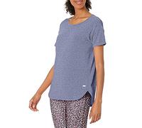 Amazon Essentials T-shirt Studio léger à col rond, coupe décontractée (grandes tailles disponibles) Femme, Bleu Chiné L'ombre de la Nuit, S