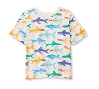 Amazon Essentials T- Shirts à Manches Courtes Garçon, Ivoire Requins, 11-12 ans
