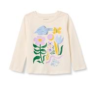 Amazon Essentials T-Shirts à Manches Longues Fille, Ivoire Nature Sauvage, 4 ans