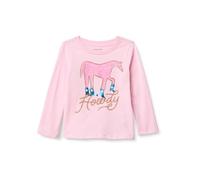 Amazon Essentials T-Shirts à Manches Longues Fille, Rose Pastel Howdy, 10 ans