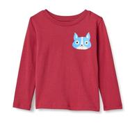 Amazon Essentials T-Shirts à Manches Longues Garçon, Rouge Foncé Chien, 9 ans