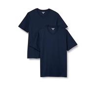 Amazon Essentials T-Shirts Col en v à Manches Courtes Homme, Lot de 2, Bleu Marine, 3XL Grande taille