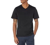 Amazon Essentials T-Shirts Col en v à Manches Courtes Homme, Lot de 2, Noir/Vert Olive, XL