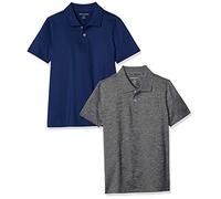 Amazon Essentials Toddler Active Performance Lot de 2 Polos pour garçon Bleu Marine/Gris 3 Ans