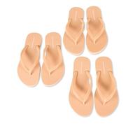 Amazon Essentials Tongs Femme, Lot de 3, Beige, 35 EU