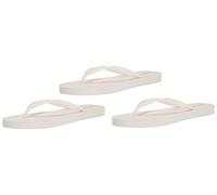 Amazon Essentials Tongs Femme, Lot de 3, Blanc Vif, 42 EU