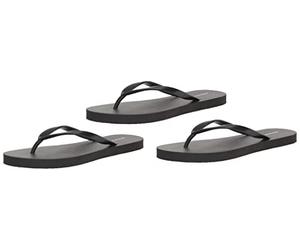 Amazon Essentials Tongs Femme, Lot de 3, Noir, 35 EU
