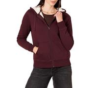 Amazon Essentials Veste à capuche zippée, doublée en polaire Sherpa Femme, Bordeaux, XL