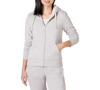 Amazon Essentials Veste à capuche zippée, doublée en polaire Sherpa Femme, Gris Chiné, S