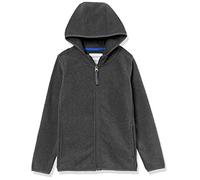 Amazon Essentials Veste à Capuche Zippée en Polaire Garçon, Charbon, 8 Ans