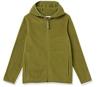 Amazon Essentials Veste à Capuche Zippée en Polaire Garçon, Vert Olive, 4 Ans