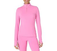 Amazon Essentials Veste à Col Zippé Active FormFlex Ultra Douce, avec Fermeture Éclair à l’Encolure et Manches Longues, Coupe Ajustée Femme, Rose Flamingo, M