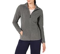 Amazon Essentials Veste à Fermeture Éclair intégrale, en Polaire Douce, Coupe Classique (Grandes Tailles Disponibles) Femme, Charbon Chiné, L