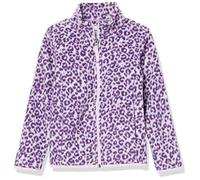 Amazon Essentials Veste Molletonnée Zippée en Polaire Fille, Gris Clair Chiné Violet Léopard, 2 Ans