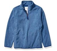 Amazon Essentials Veste Zippée 1/4 en Molleton Polaire Garçon, Bleu Chiné, 2 Ans