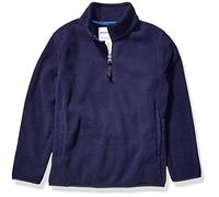 Amazon Essentials Veste Zippée 1/4 en Molleton Polaire Garçon, Bleu Marine, 9 Ans