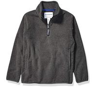 Amazon Essentials Veste Zippée 1/4 en Molleton Polaire Garçon, Charbon Chiné, 9 Ans